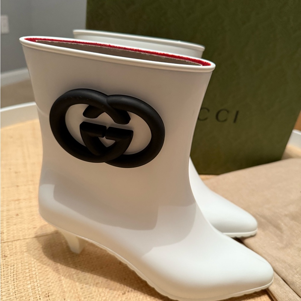 NEW Gucci GG Rubber Boots